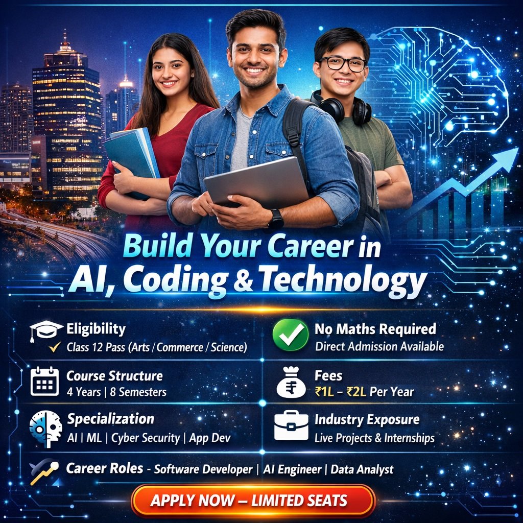 BCA Kolkata without maths colleges Kolkata for Class 12 pass science commerce arts students